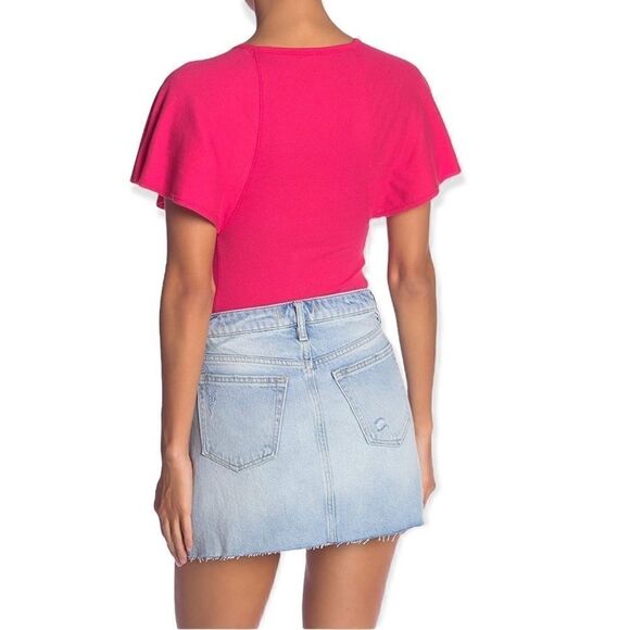 Intimately Free People Byron Ribbed Flutter Sleeves Bodysuit in the Size Small - Picture 8 of 16